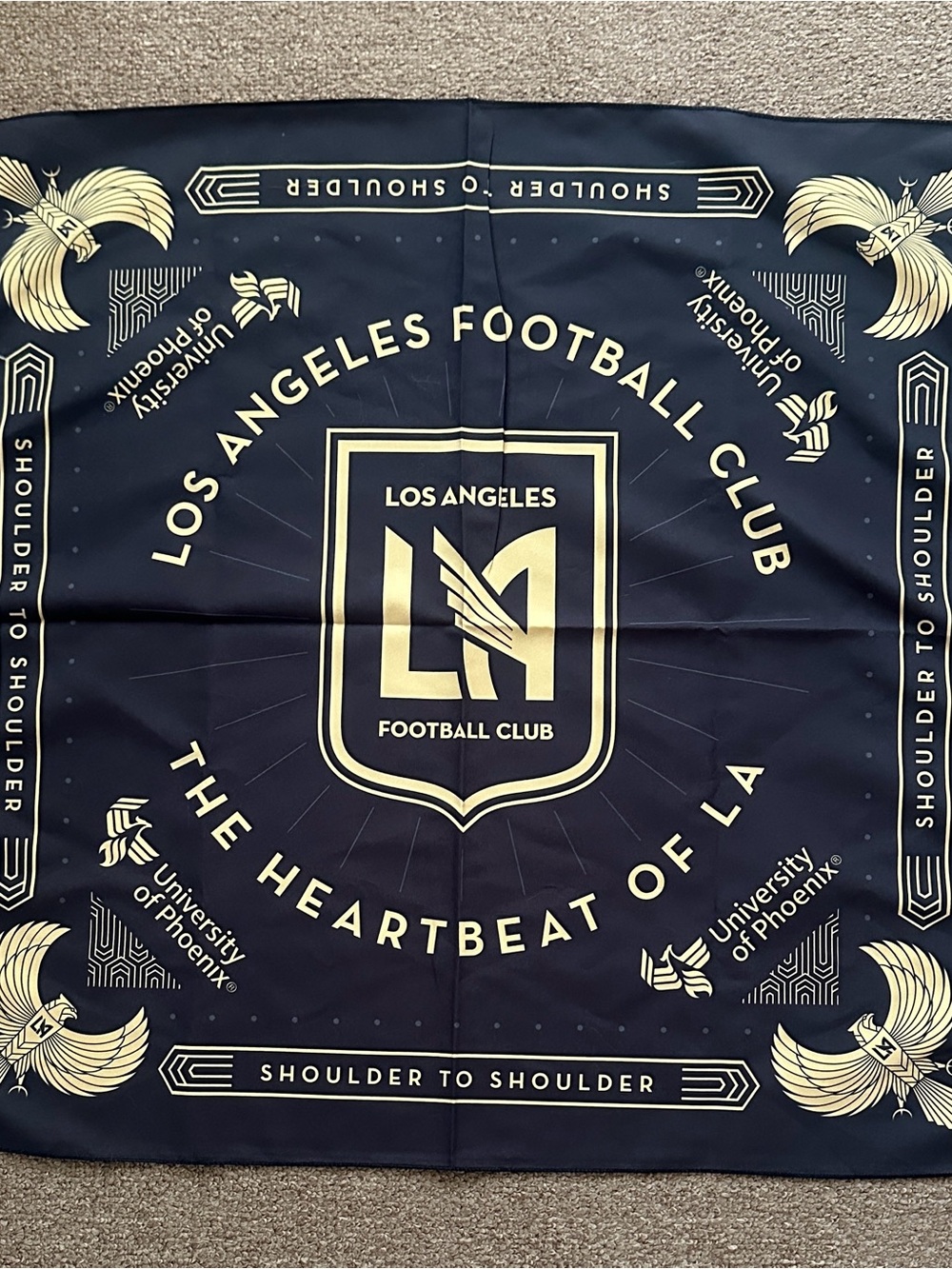 Los Angeles Football Club Black and Gold Scarf/Bandana